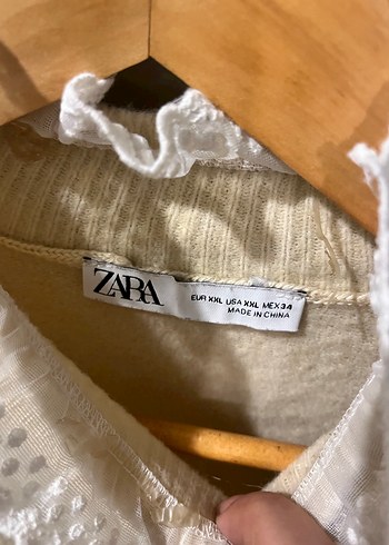 Bej Yüksek Yaka Örgü Kadın Kazak - Görsel 6