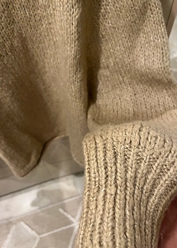 Bej Örgü Kadın Kazak yün ve salaş - Görsel 5