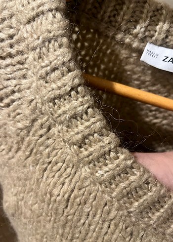 Bej Örgü Kadın Kazak yün ve salaş - Görsel 2