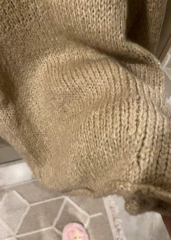 Bej Örgü Kadın Kazak yün ve salaş - Görsel 6