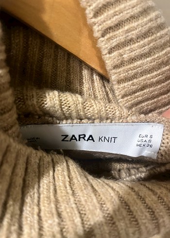 Bej Kadın Boğazlı Triko Kazak - Görsel 5