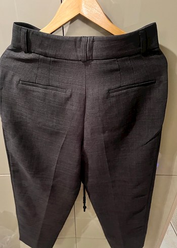 Gri Büzgülü Kadın Kumaş Pantolon - Görsel 7