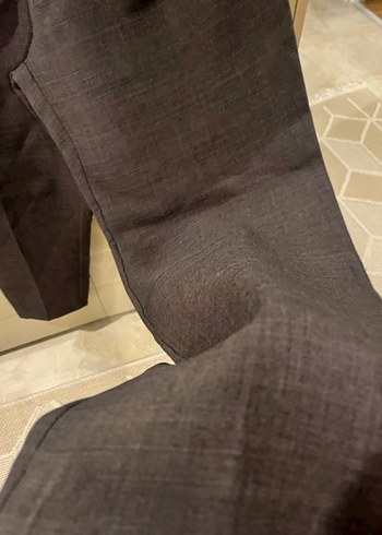 Gri Büzgülü Kadın Kumaş Pantolon - Görsel 6