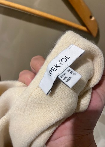 Beyaz V Yaka Örgü Kadın Süveter 2 Adet yüN - Görsel 4