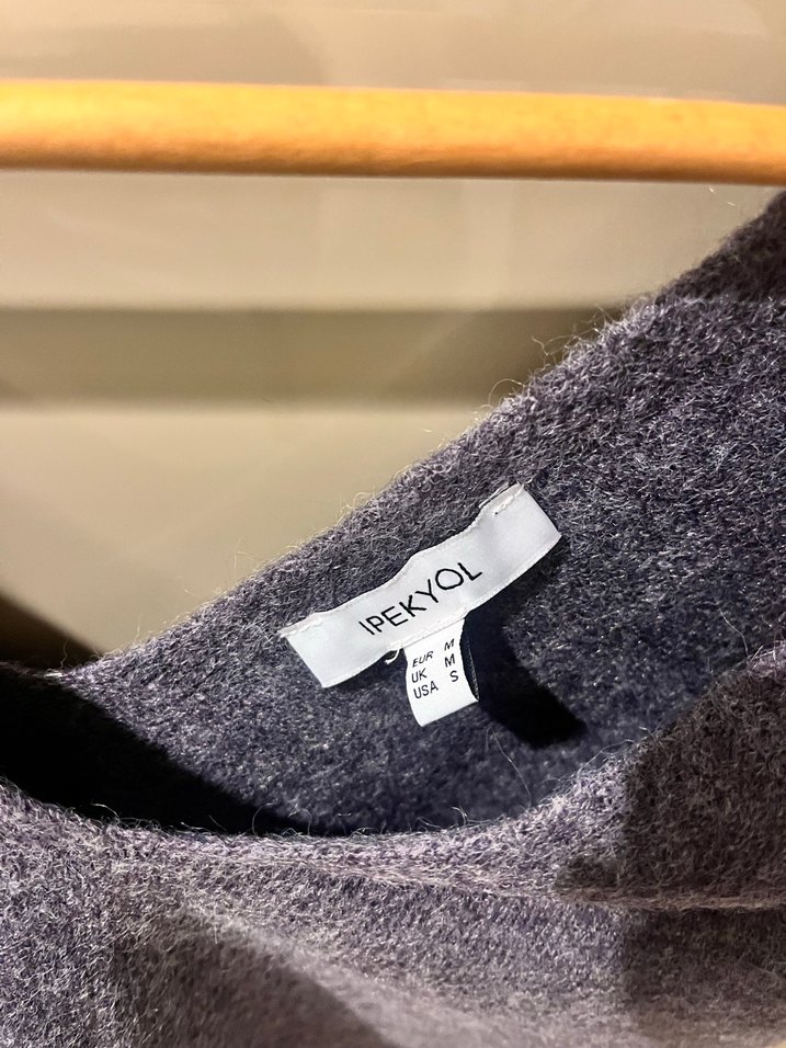 Beyaz V Yaka Örgü Kadın Süveter 2 Adet yüN - Görsel 5