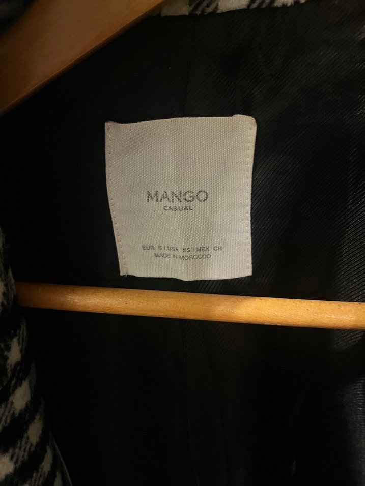 Düğmeli Gri Kareli Midi Kadın Kaban - Görsel 3