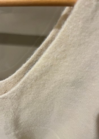 Beyaz ve gri V Yaka Örgü Kadın Süveter 2 adet - Görsel 6