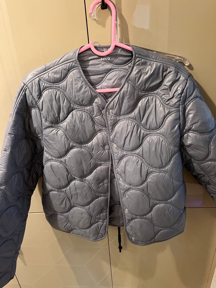 Gri Düğmeli Kadın Midi Ceket - Görsel 2