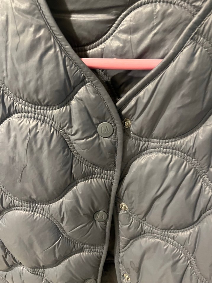 Gri Düğmeli Kadın Midi Ceket - Görsel 3