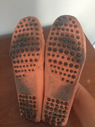 Loafer turuncu ayakkabı 