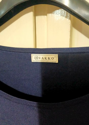 Mavi Nakışlı Kadın Pamuklu Vakko - Görsel 2