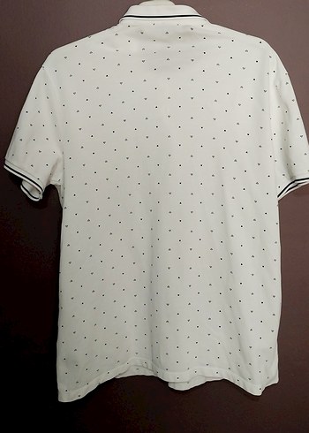 LC Waikiki Erkek Beyaz Desenli Kısa Kollu Polo Tişört