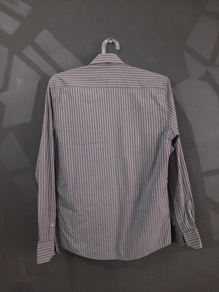 DeFacto Gri Çizgili  gömlek - Görsel 2
