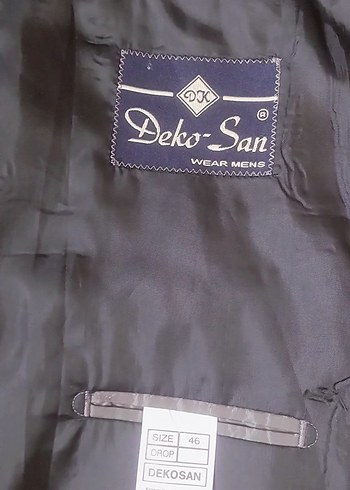 46 Beden Düğmeli Siyah Erkek Takım Ceketi