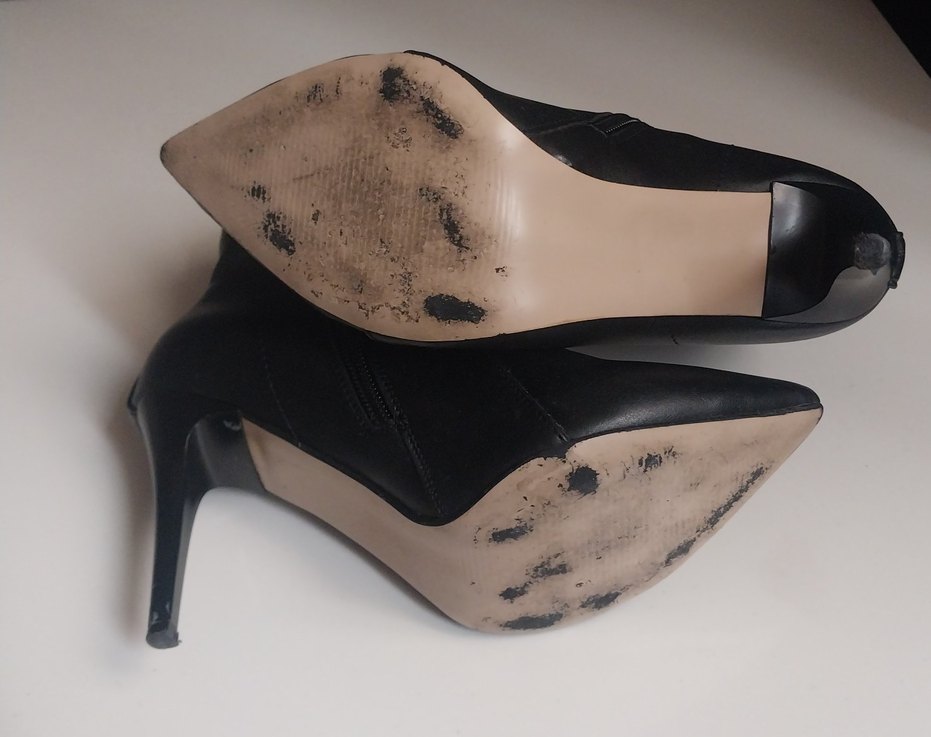 Siyah Deri Topuklu Gotik Kadın Bot - Görsel 4