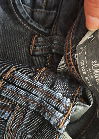 Düğmeli Kadın Gri Midi Denim Pantolon - Görsel 2