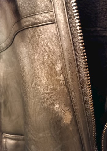 s Beden siyah Renk Stradivarius Kürk Detaylı Siyah Deri Biker Ceket