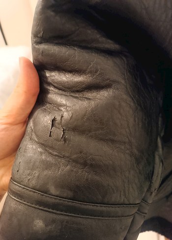 Stradivarius Stradivarius Kürk Detaylı Siyah Deri Biker Ceket