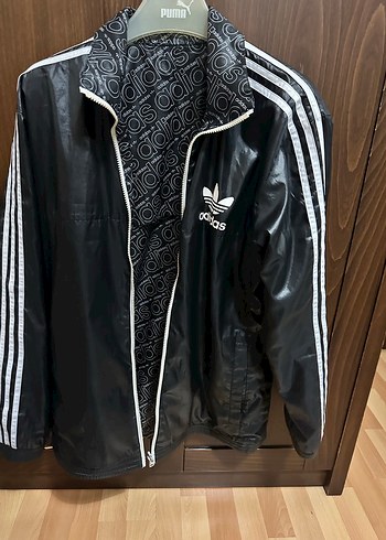 Siyah Adidas Fermuarlı Erkek Rüzgarlık - Görsel 3