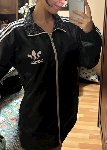 Siyah Adidas Fermuarlı Erkek Rüzgarlık - Görsel 8