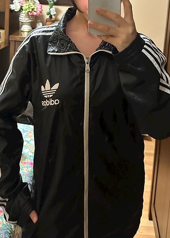 Siyah Adidas Fermuarlı Erkek Rüzgarlık - Görsel 7