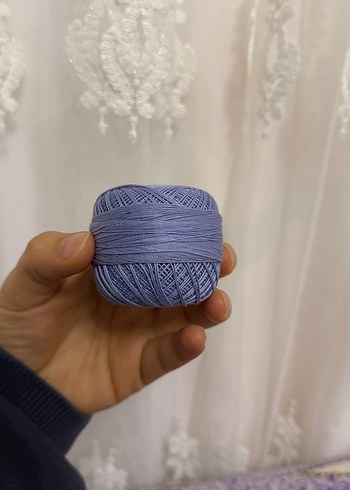 Altın Başak Mavi Renkli Dantel İpliği - Görsel 2