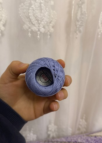 Altın Başak Mavi Renkli Dantel İpliği - Görsel 3