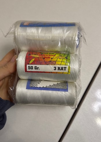3 Adet Özarı 50 gr Üç Katlı Nylon Dikiş İpi - Görsel 2