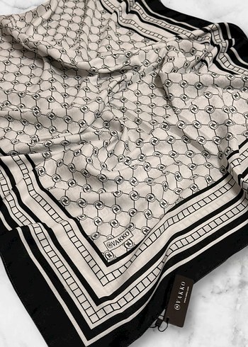 V desen pamuk şal - Görsel 4