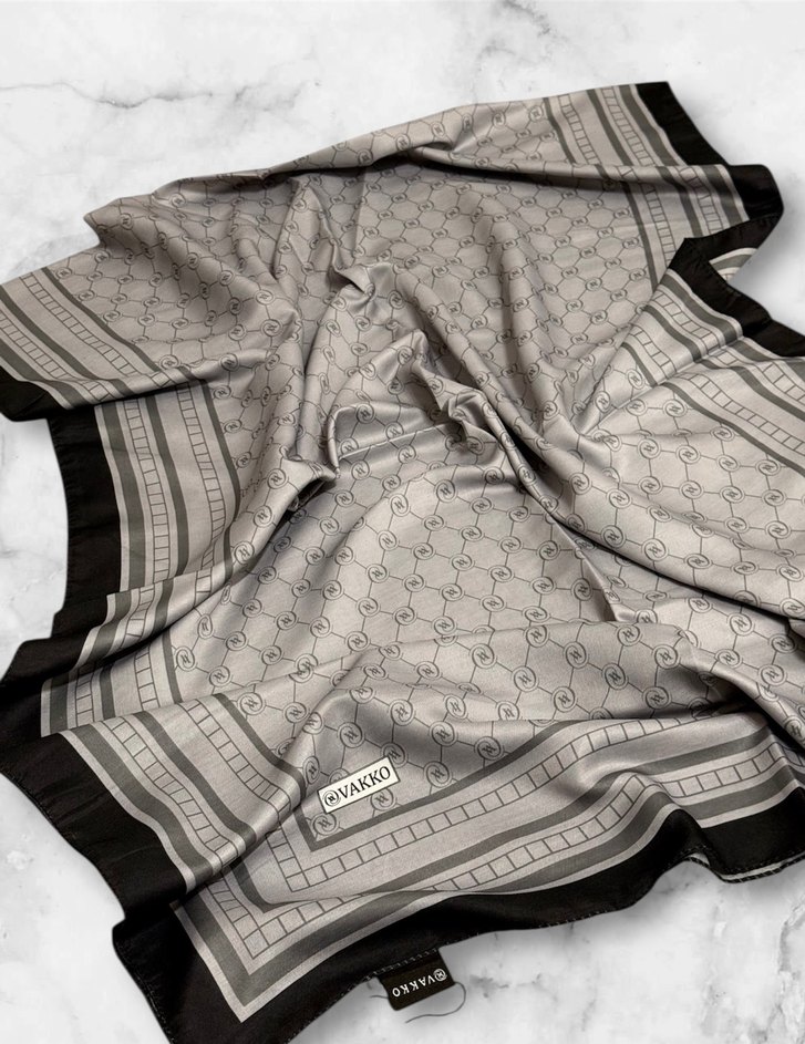 V desen pamuk şal - Görsel 3