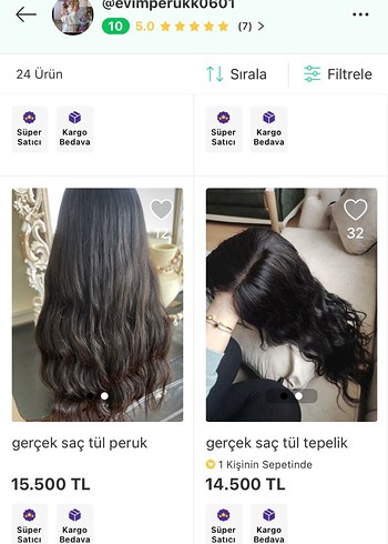 Özel ilan tül peruk