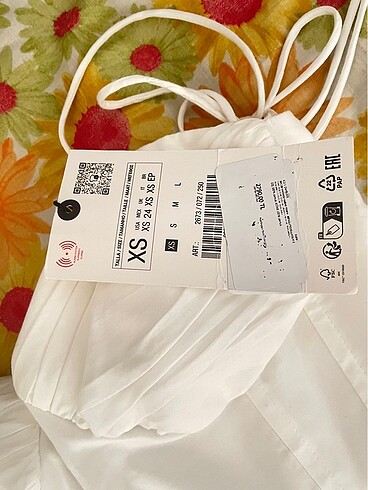 Beyaz uzun elbise zara - Görsel 5