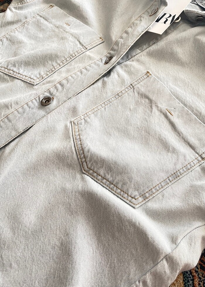 Jean denim ceket - Görsel 4