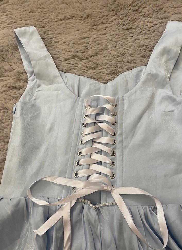 Mavi Mini Parlak Balon Elbise - Görsel 4