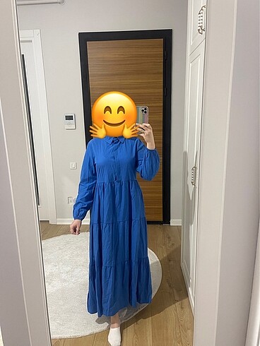 Mavi yazlık elbise