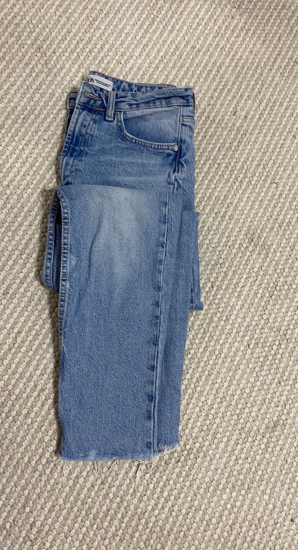 Zara Kadın Mavi Midi Denim Jean - Görsel 2