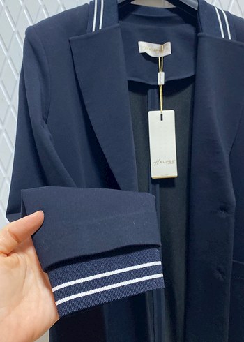 Klasik Kesim Lacivert Kadın Blazer Ceket - Görsel 2