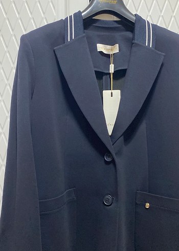 Klasik Kesim Lacivert Kadın Blazer Ceket - Görsel 3