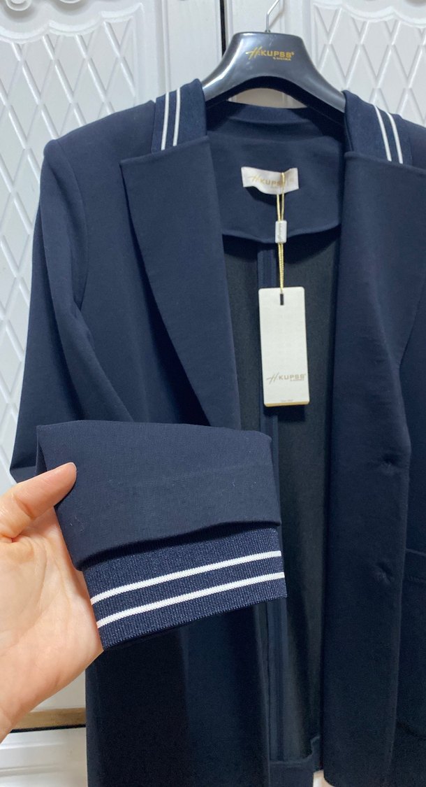 Klasik Kesim Lacivert Kadın Blazer Ceket - Görsel 2