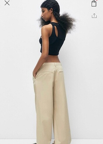 m Beden Pull bear pencere detaylı kolsuz top