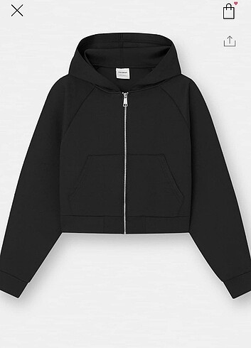 l Beden siyah Renk Pull bear crop bomber ceket