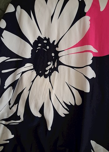 Pembe Çiçek Desenli Uzun Hamile Etek - Görsel 3