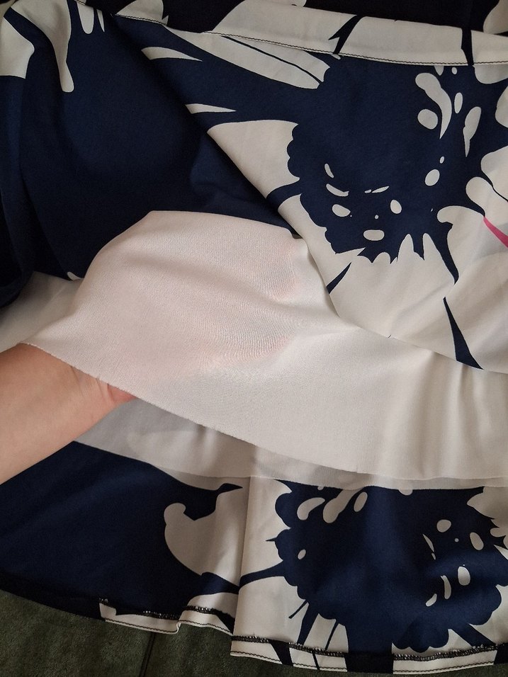 Pembe Çiçek Desenli Uzun Hamile Etek - Görsel 4