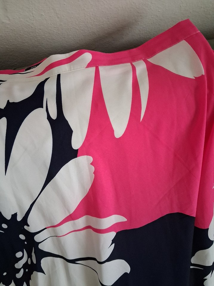 Pembe Çiçek Desenli Uzun Hamile Etek - Görsel 5