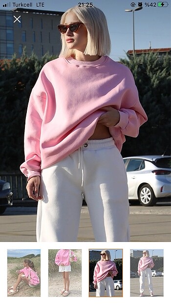 Madmext pembe sweatshirt