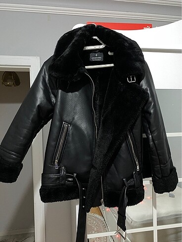 s Beden suni deri biker mont