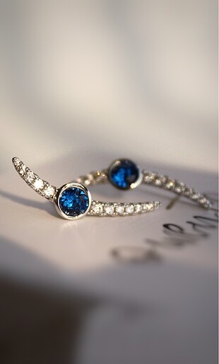 Swarovski Sucre Mavi Küpe