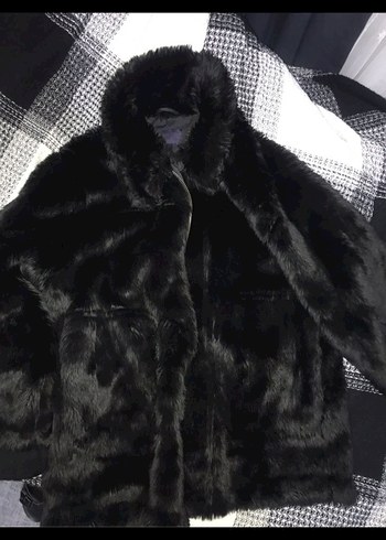 H&M Siyah Suni Kürk - Görsel 3