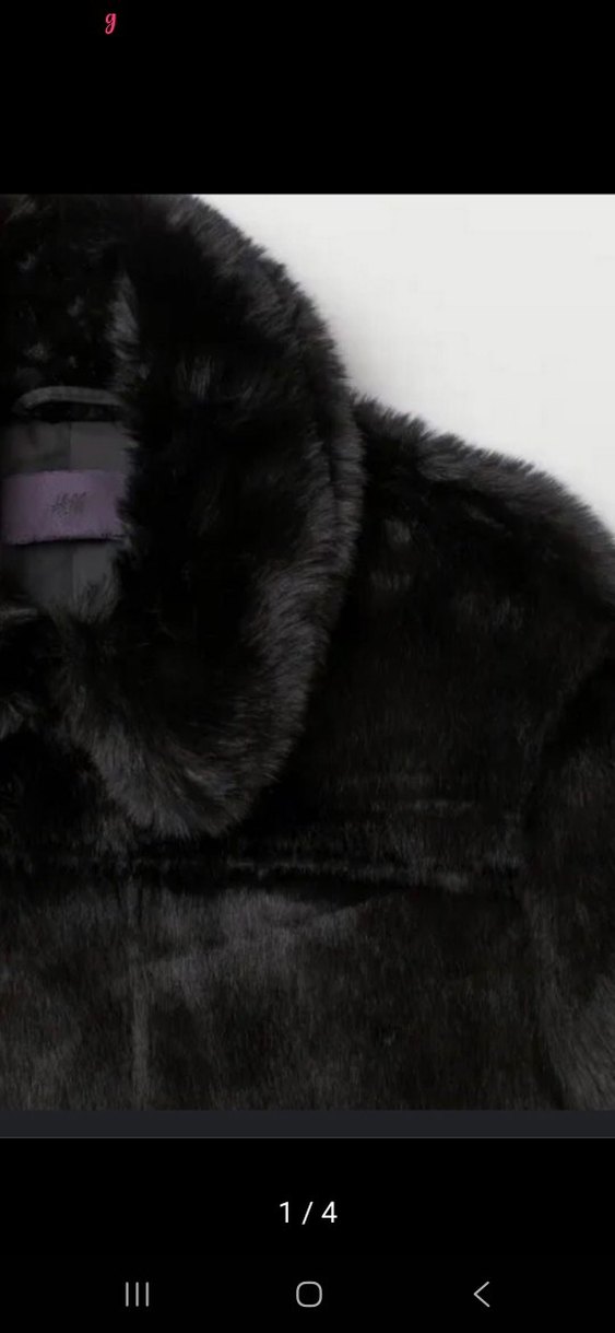 H&M Siyah Suni Kürk - Görsel 2