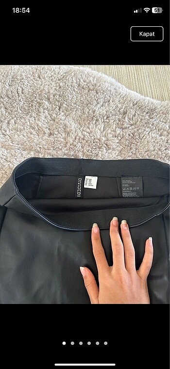 xs Beden H&M mini deri etek